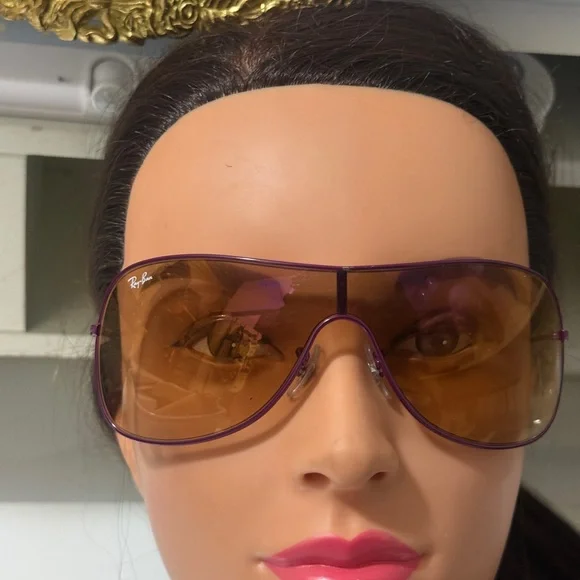 Ray-Ban Violet Frame with Amber Lenses Sunglasses - Picture 14 of 16